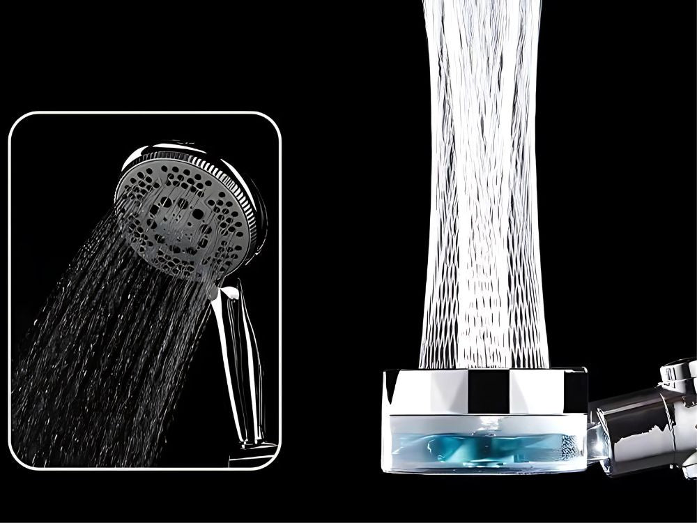 Dušas klausule ar nomaināmu turbo filtru un ventilatoru