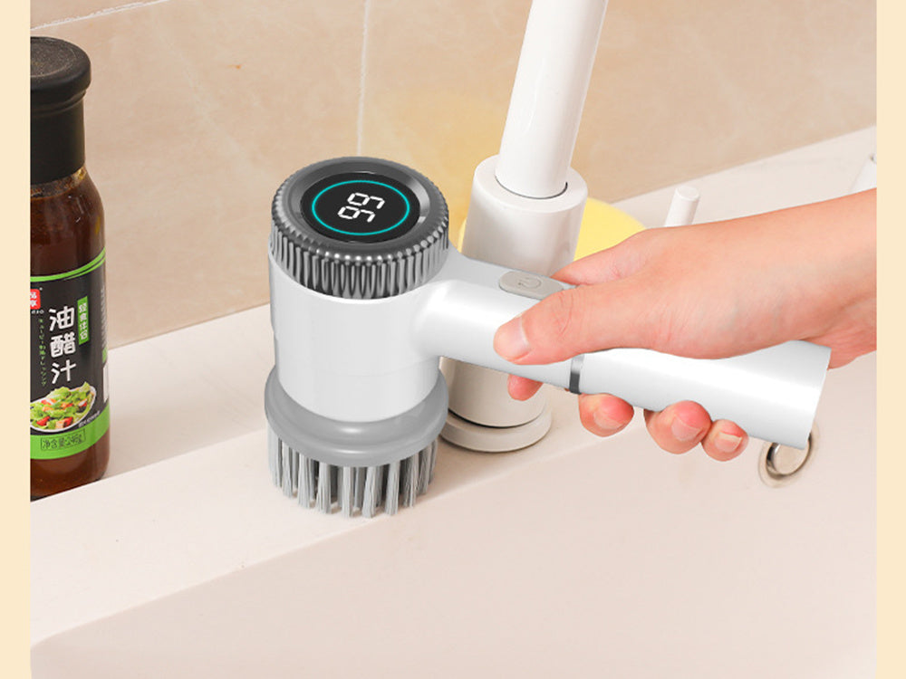 Bezvadu elektriskā rotējošā birste virtuves tīrīšanai 5in1