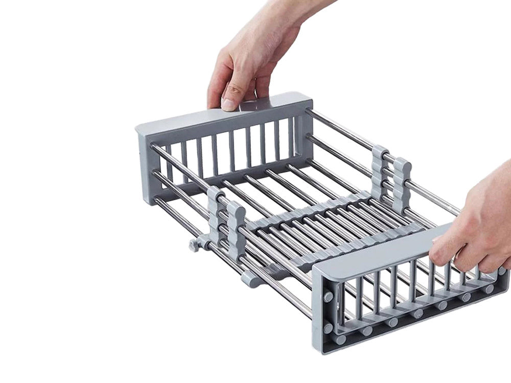 Izlietnes notecināšanas dēlis teleskopiskam dārzeņu un augļu grozam