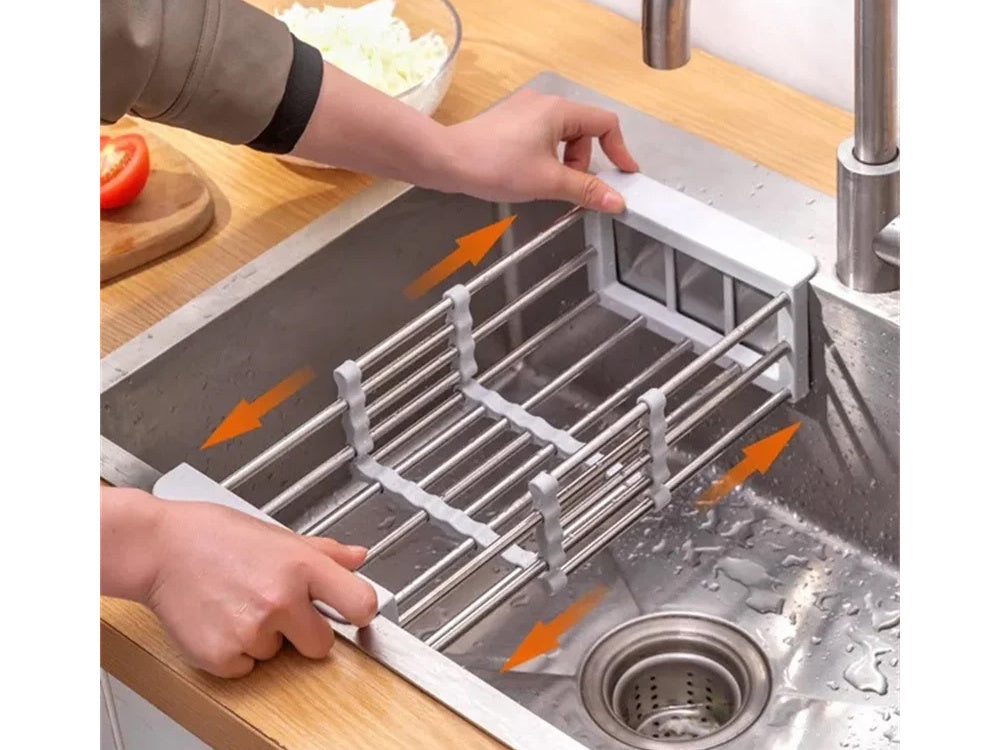 Izlietnes notecināšanas dēlis teleskopiskam dārzeņu un augļu grozam