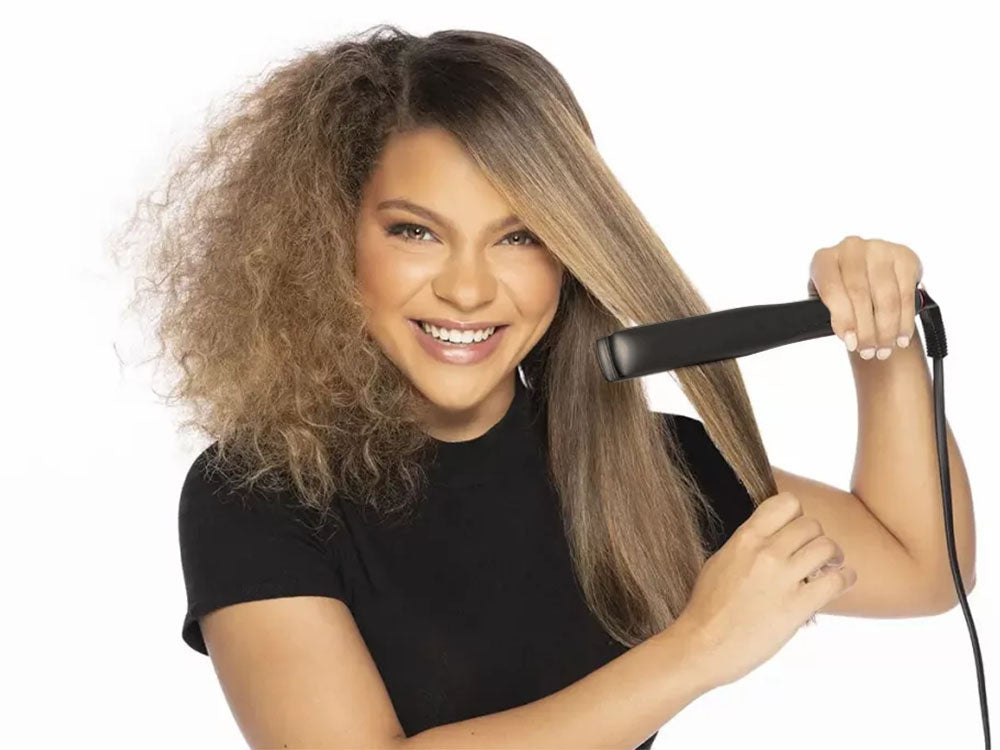 Matu taisnotājs ar temperatūras kontroli, keramikas komplekts, 60 W, 5 režīmi