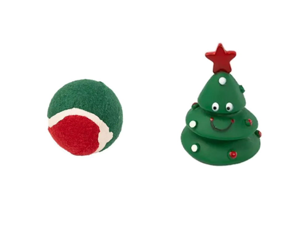 Suņu rotaļlietu komplekts, suņu košļājamās rotaļlietas, 4 gab., jauktas dāvanas, Ziemassvētku rotaļlietas