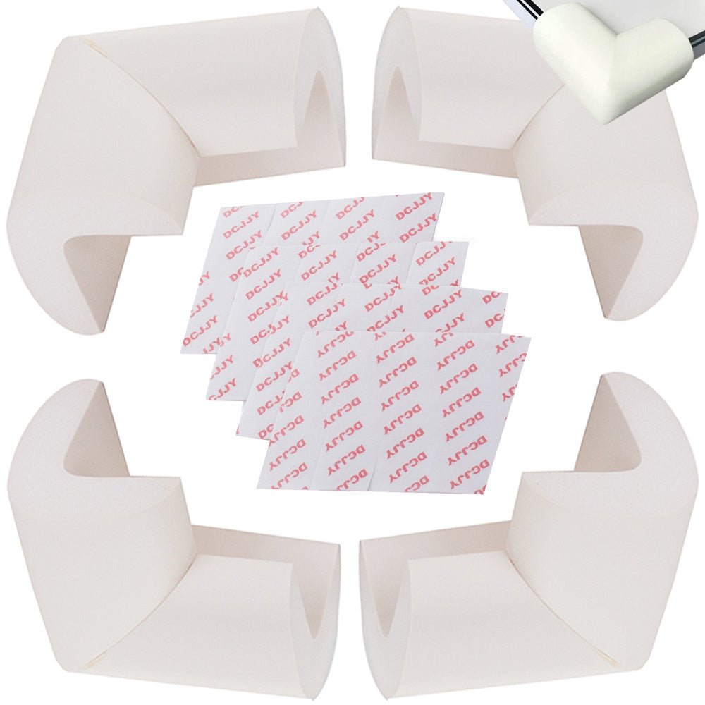 Putuplasta stūru aizsargi mēbeļu stūriem, baltas uzlīmes x4