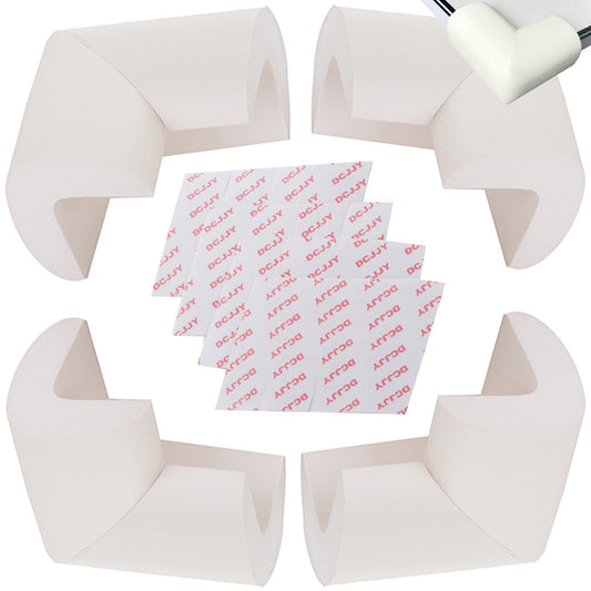 Putuplasta stūru aizsargi mēbeļu stūriem, baltas uzlīmes x4