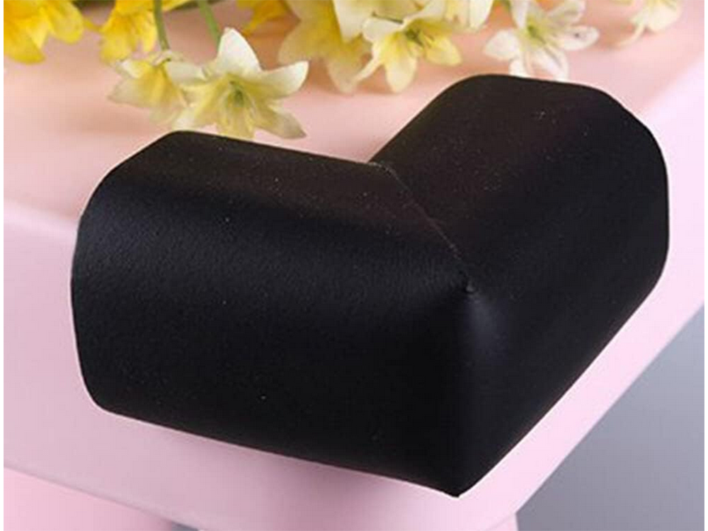 Mēbeļu stūra virsma mēbeļu profiliem, melnas uzlīmes x4