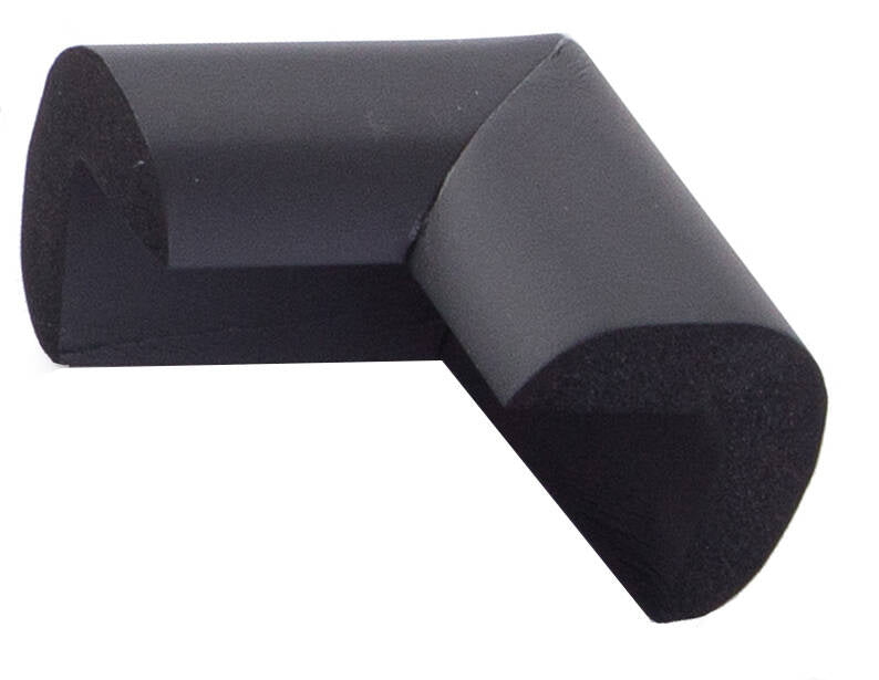 Mēbeļu stūra virsma mēbeļu profiliem, melnas uzlīmes x4