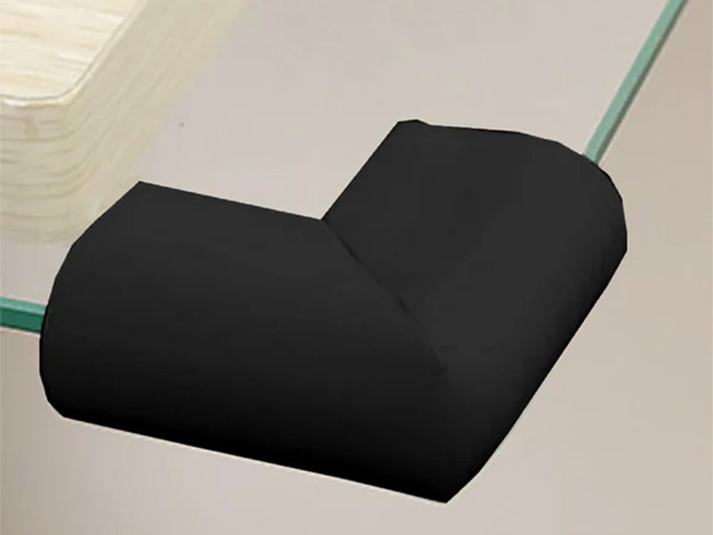 Mēbeļu stūra virsma mēbeļu profiliem, melnas uzlīmes x4