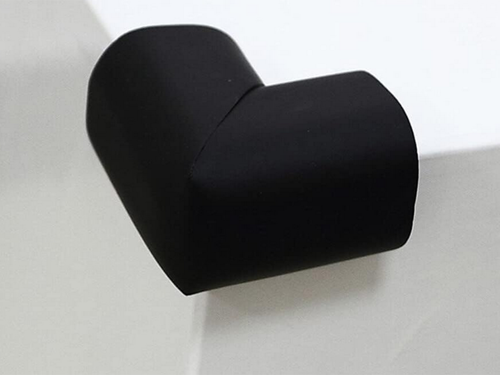 Mēbeļu stūra virsma mēbeļu profiliem, melnas uzlīmes x4