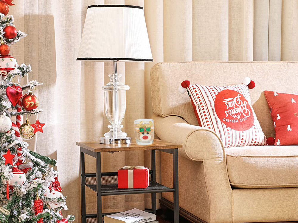 Aromātiskās sveces stikla sveču komplektā ar ziemeļbriežu Ziemassvētku motīviem, 2 gab.