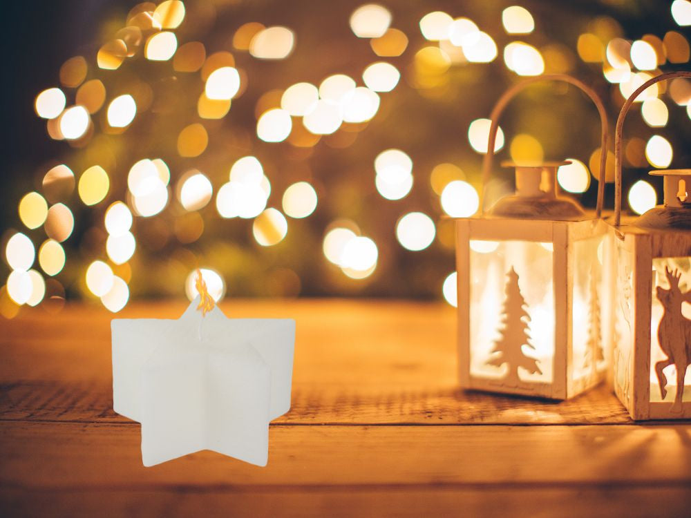 Ziemassvētku aromātiskā zvaigžņu svece Ziemassvētku aromātiskā svece