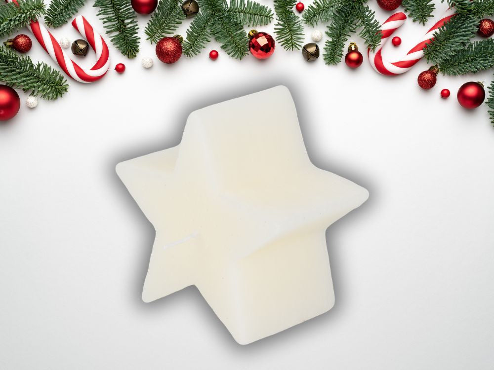 Ziemassvētku aromātiskā zvaigžņu svece Ziemassvētku aromātiskā svece