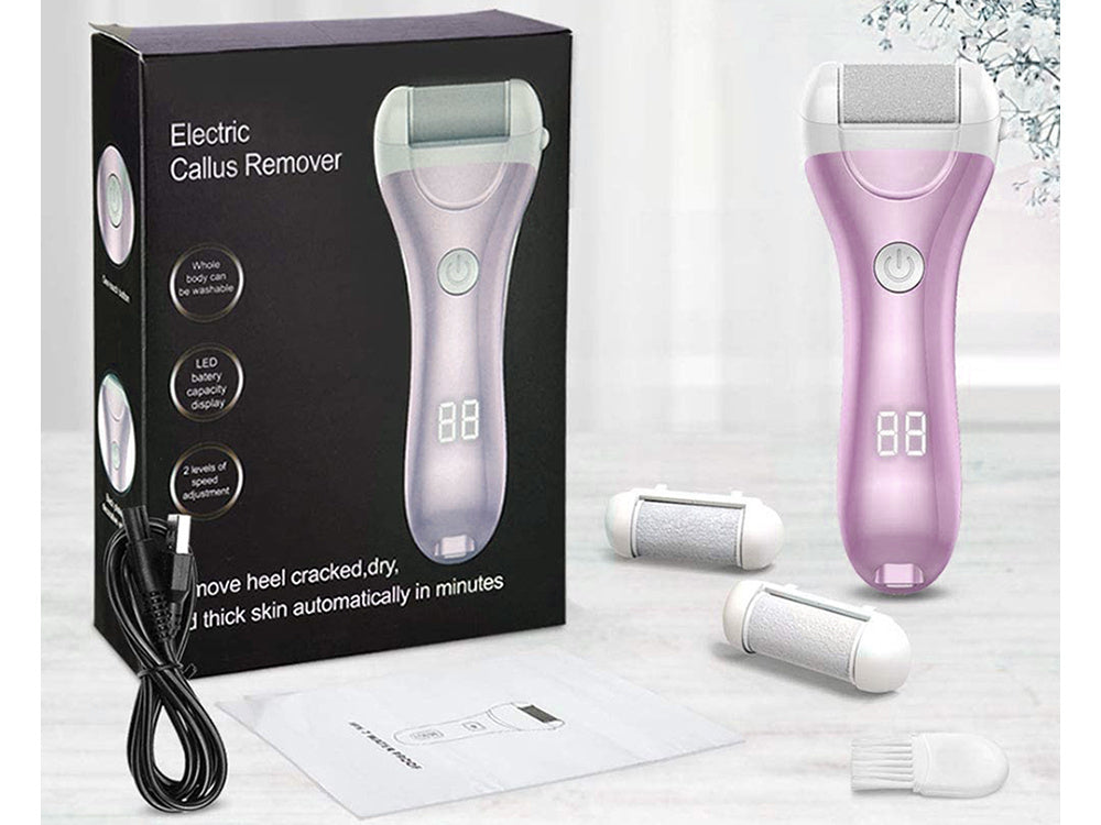 Elektriskā papēžu vīle pumeka akmens griezējam, komplekts ar 3 rullīšiem, LCD ekrāns