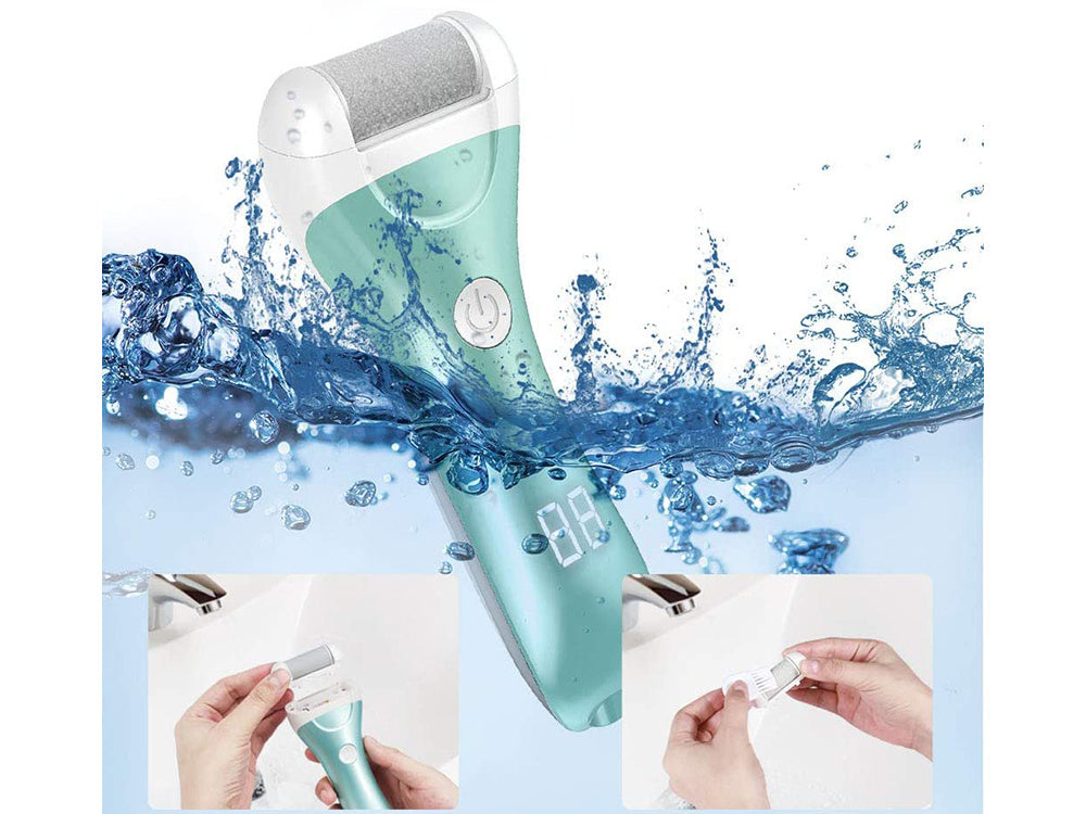 Elektriskā papēžu vīle pumeka akmens griezējam, komplekts ar 3 rullīšiem, LCD ekrāns