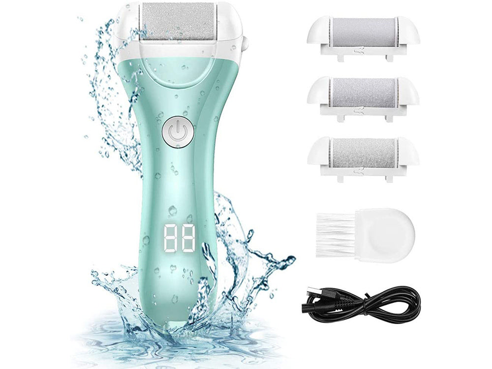 Elektriskā papēžu vīle pumeka akmens griezējam, komplekts ar 3 rullīšiem, LCD ekrāns