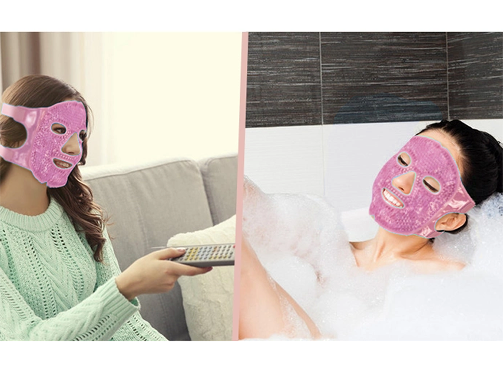 Atvēsinoša, atvēsinoša sejas maska, sildoša, relaksējoša acu maska ar želeju