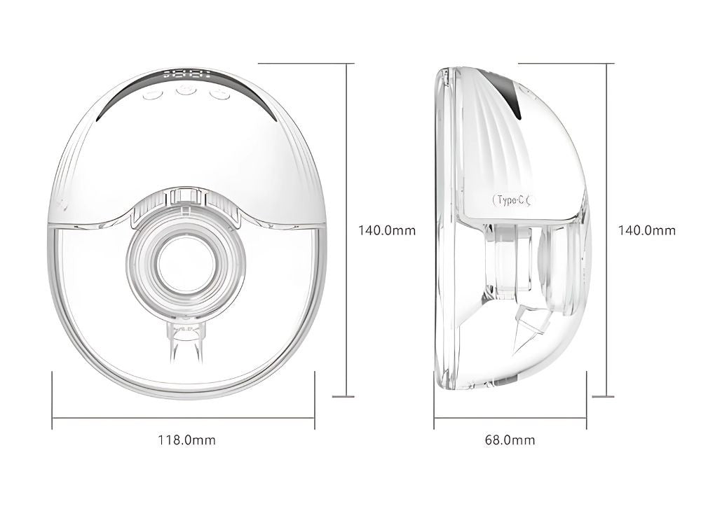 Elektriskais krūts pumpis ar 4 režīmiem, pārnēsājams krūts pumpis ar bezvadu apvalku