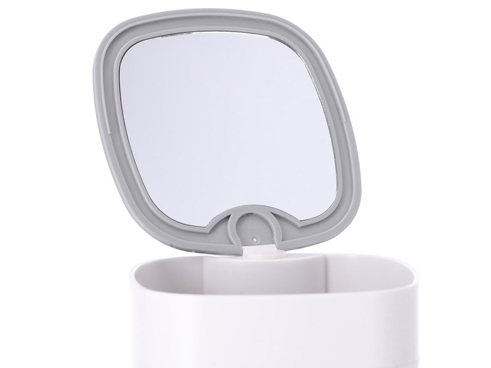 kosmētikas organizators rotaslietu maciņš ar spoguli, 4 līmeņi