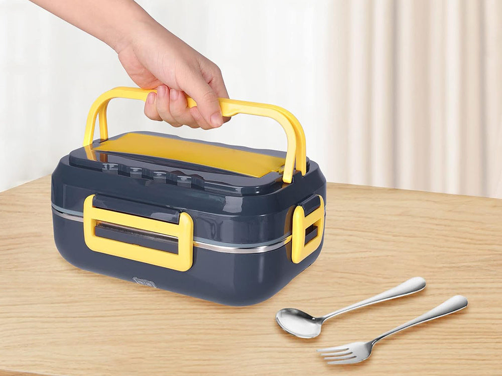 Elektriskā pusdienu kaste ar apsildāmu konteineru darba kravas automašīnas pusdienām