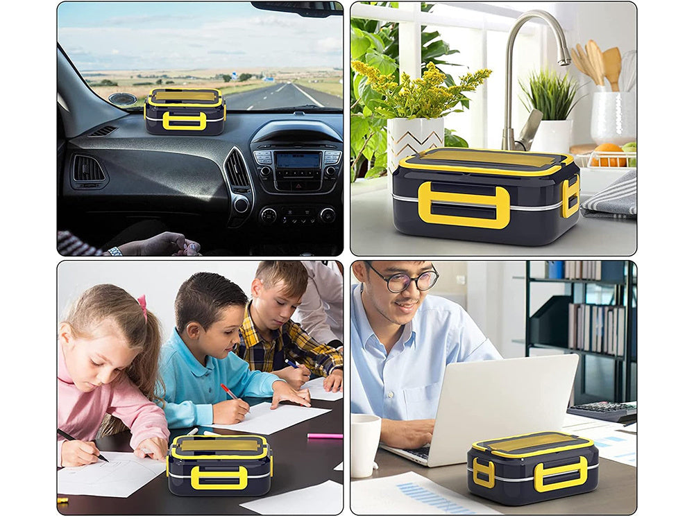 Elektriskā pusdienu kaste ar apsildāmu konteineru darba kravas automašīnas pusdienām