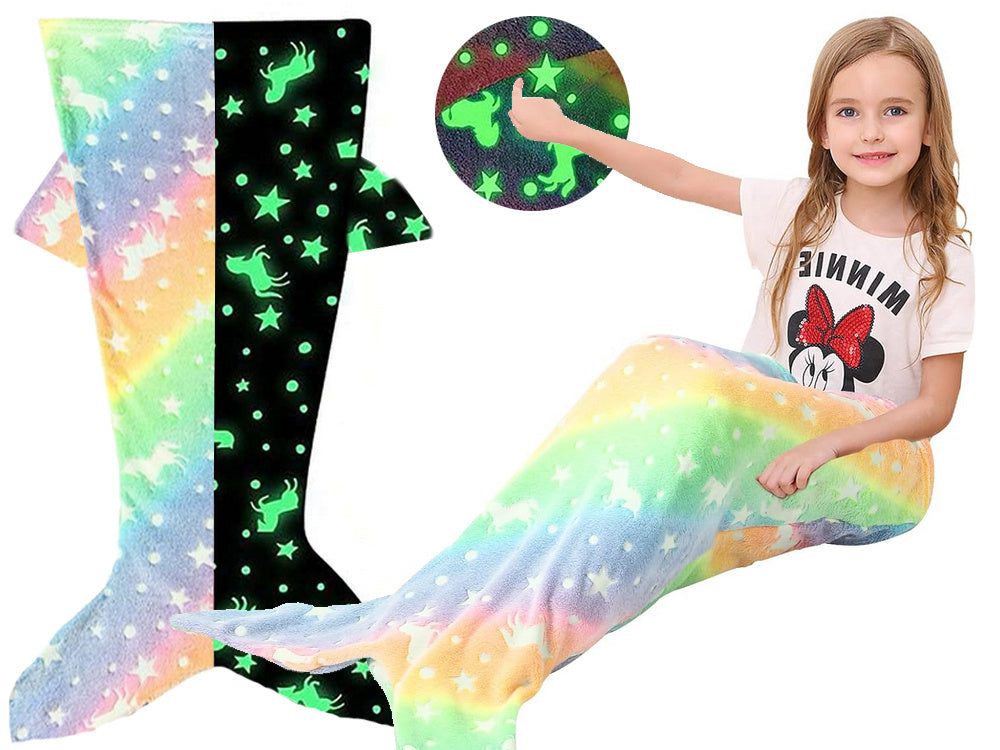 Nāriņas astes segas guļammaiss silts, mirdzošs meitenēm, mīksts zirgs