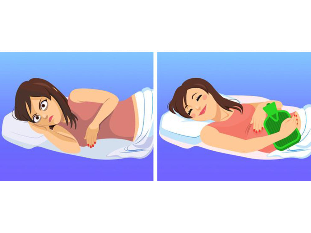 Termosildītājs gumijas vēdera sildītājā ar mīkstu ieliktni