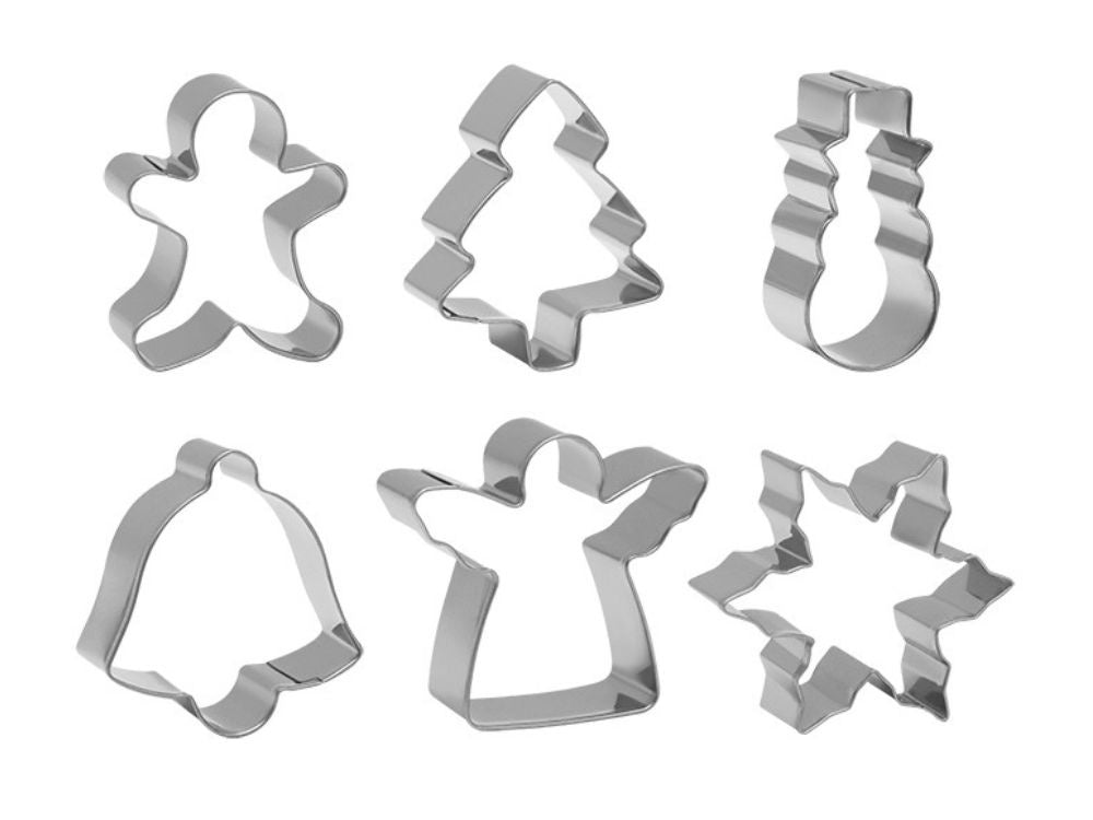 Cepamās pannas 6 gabali Ziemassvētku piparkūku vīriņu komplekts no tērauda