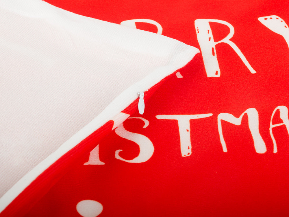 Ziemassvētku spilvena pārvalks 45x45 Ziemassvētkiem, ziemeļbriedis, sarkans