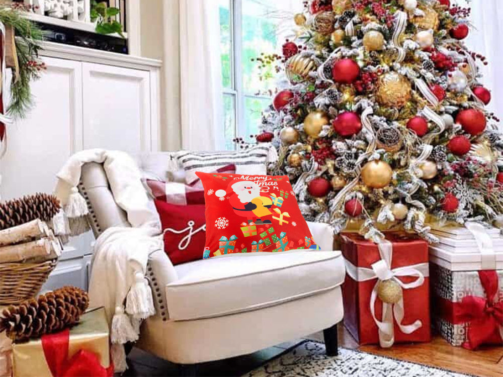 Ziemassvētku spilvendrānas pārvalks 45x45 Ziemassvētku Ziemassvētku Mikija dāvanām