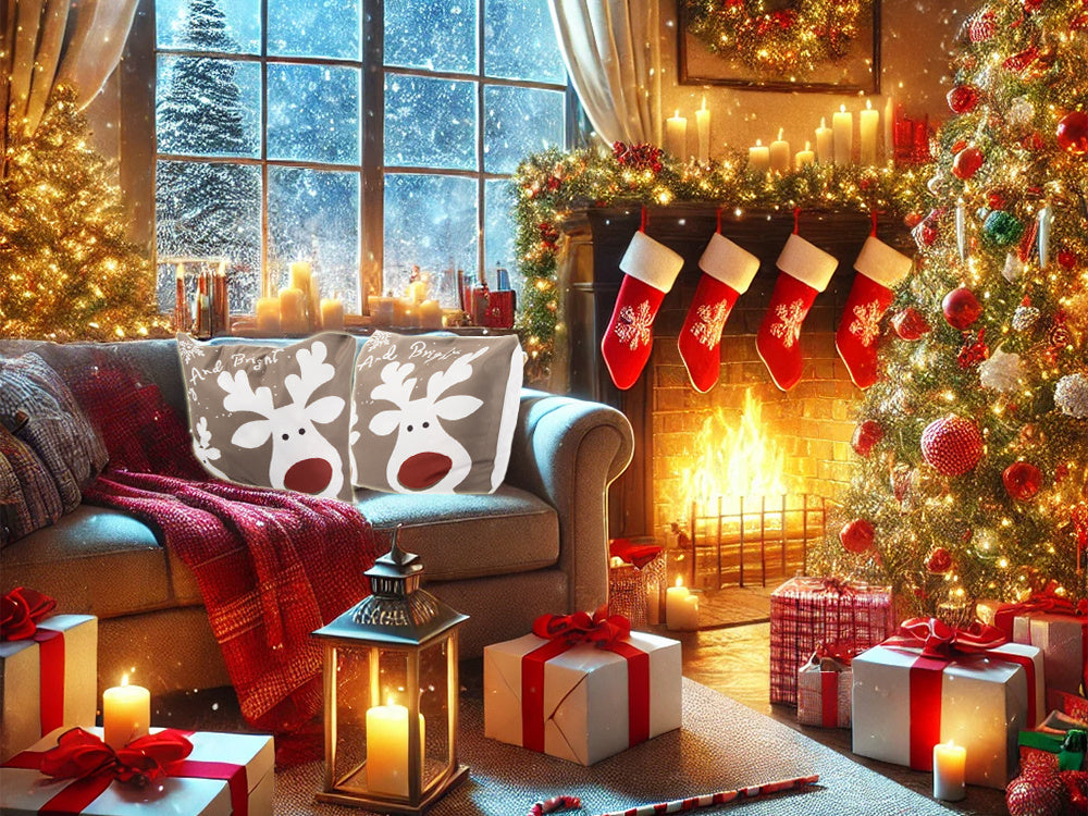 Ziemassvētku spilvena pārvalks 45x45 Ziemassvētkiem