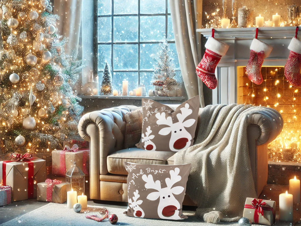 Ziemassvētku spilvena pārvalks 45x45 Ziemassvētkiem