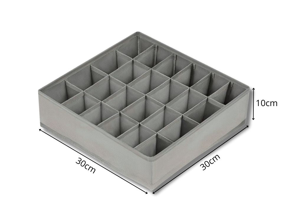 Apakšveļas organizators zeķēm atvilktnes skapīša ieliktnis 24 nodalījumi