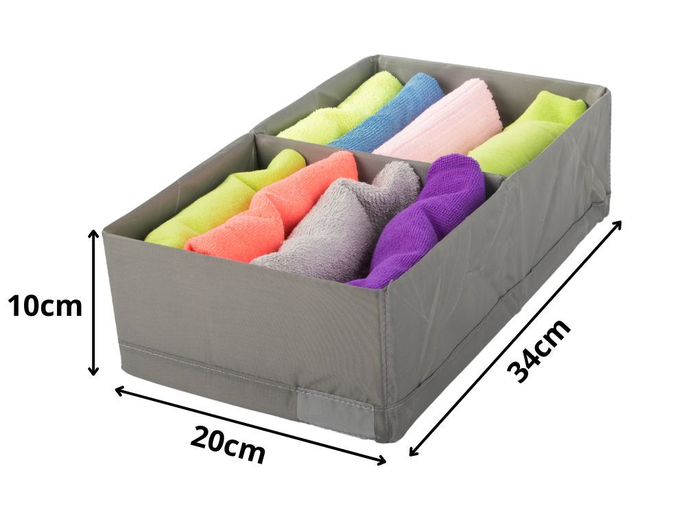 Apakšveļas atvilktņu organizators, drēbju un zeķu atvilktne ar atdalītāju, pelēka