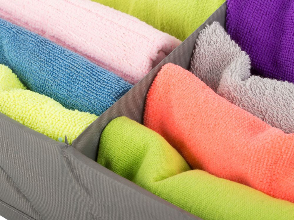 Apakšveļas atvilktņu organizators, drēbju un zeķu atvilktne ar atdalītāju, pelēka