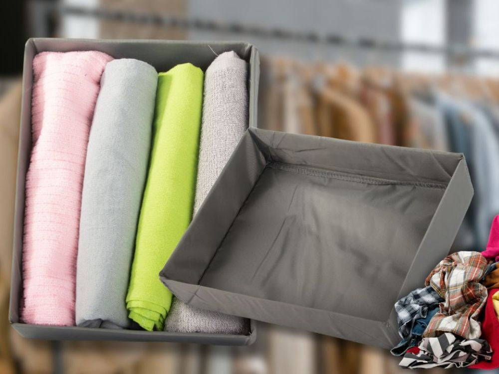 Apģērbu organizators apakšveļai skapja atvilktnei pelēks universāls