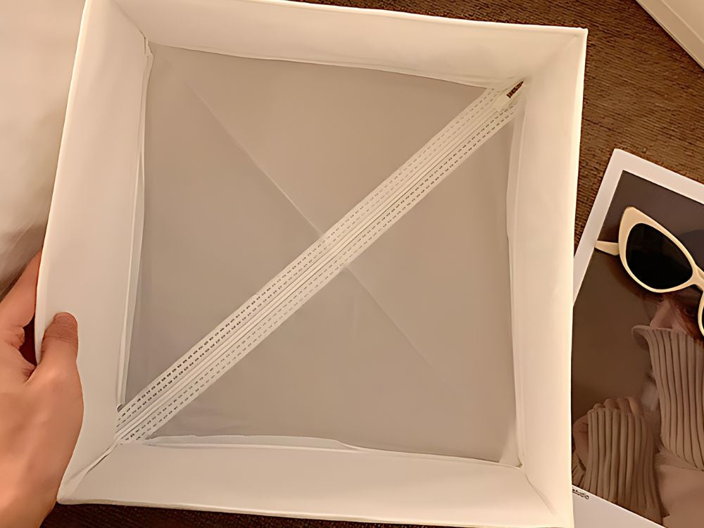 Tekstila organizators lina drēbēm un apaviem, atvilktne, balta