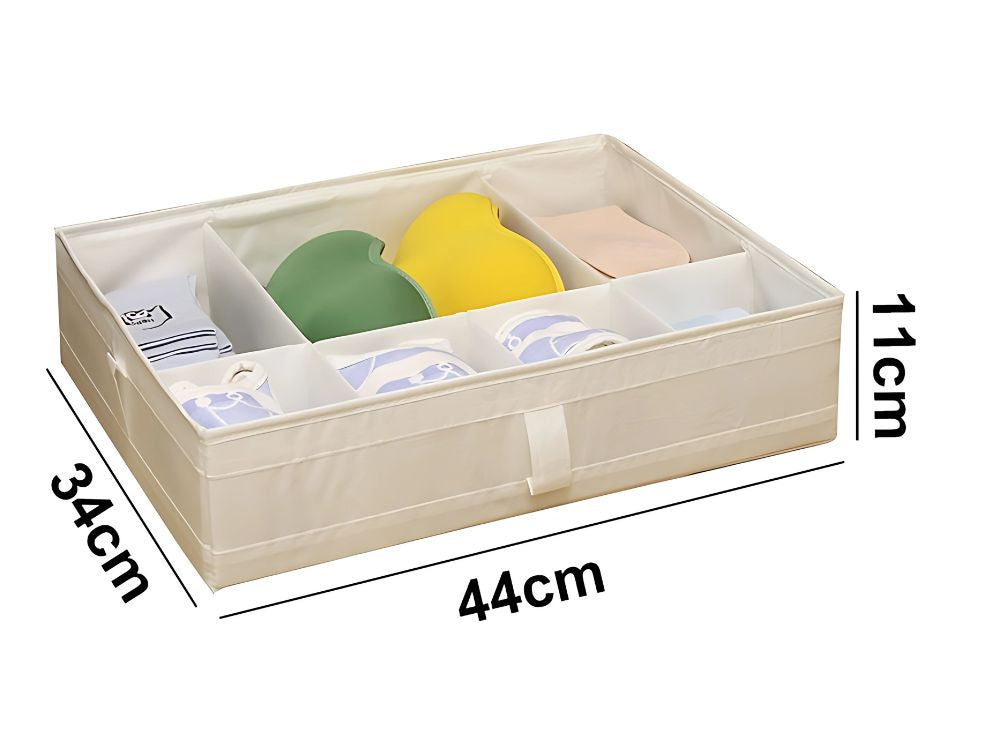 Apakšveļas organizators zeķēm atvilktne skapja nodalījumi ieliktnis balts