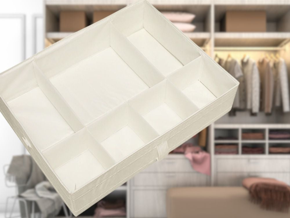 Apakšveļas organizators zeķēm atvilktne skapja nodalījumi ieliktnis balts