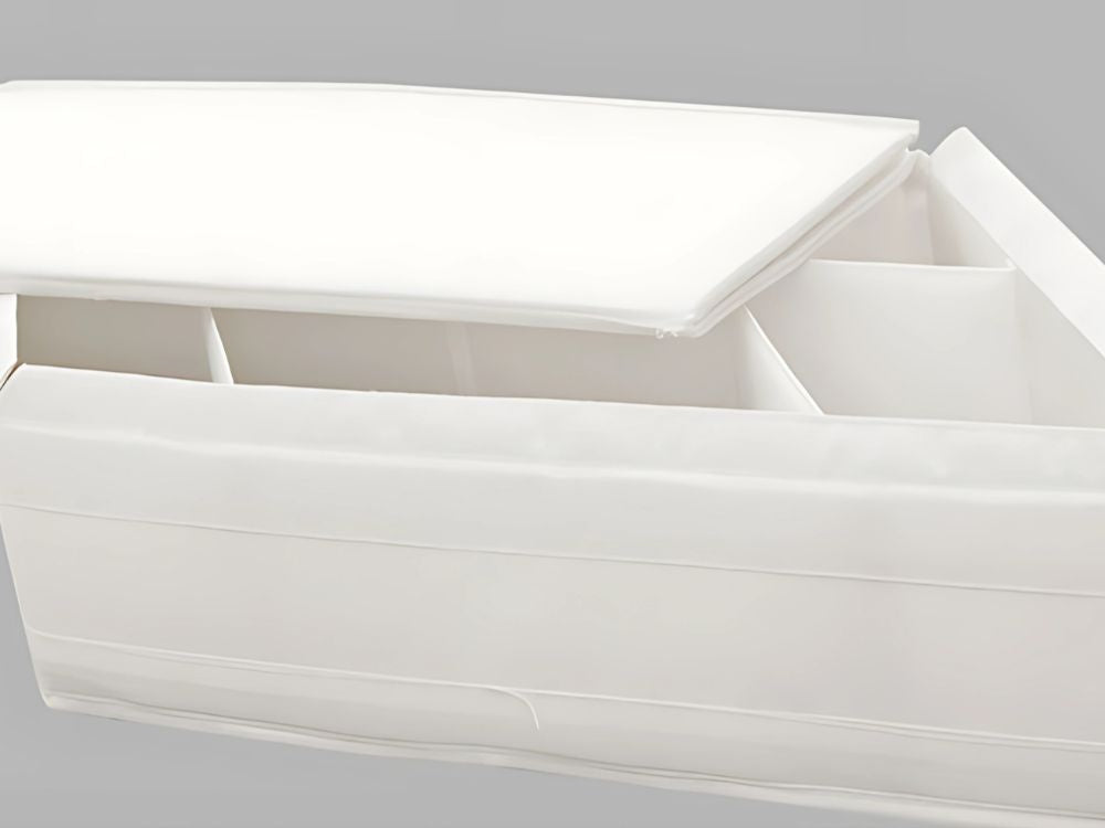 Apakšveļas organizators zeķēm atvilktne skapja nodalījumi ieliktnis balts