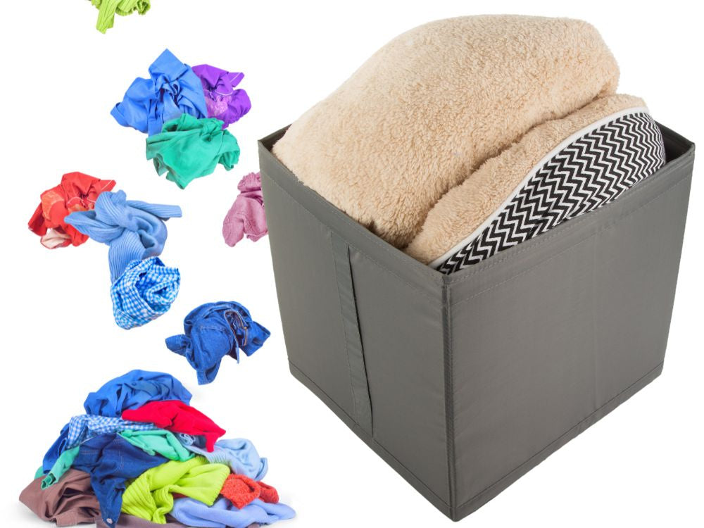 Organizatora kaste drēbēm, drēbju veļa, liels skapja konteiners