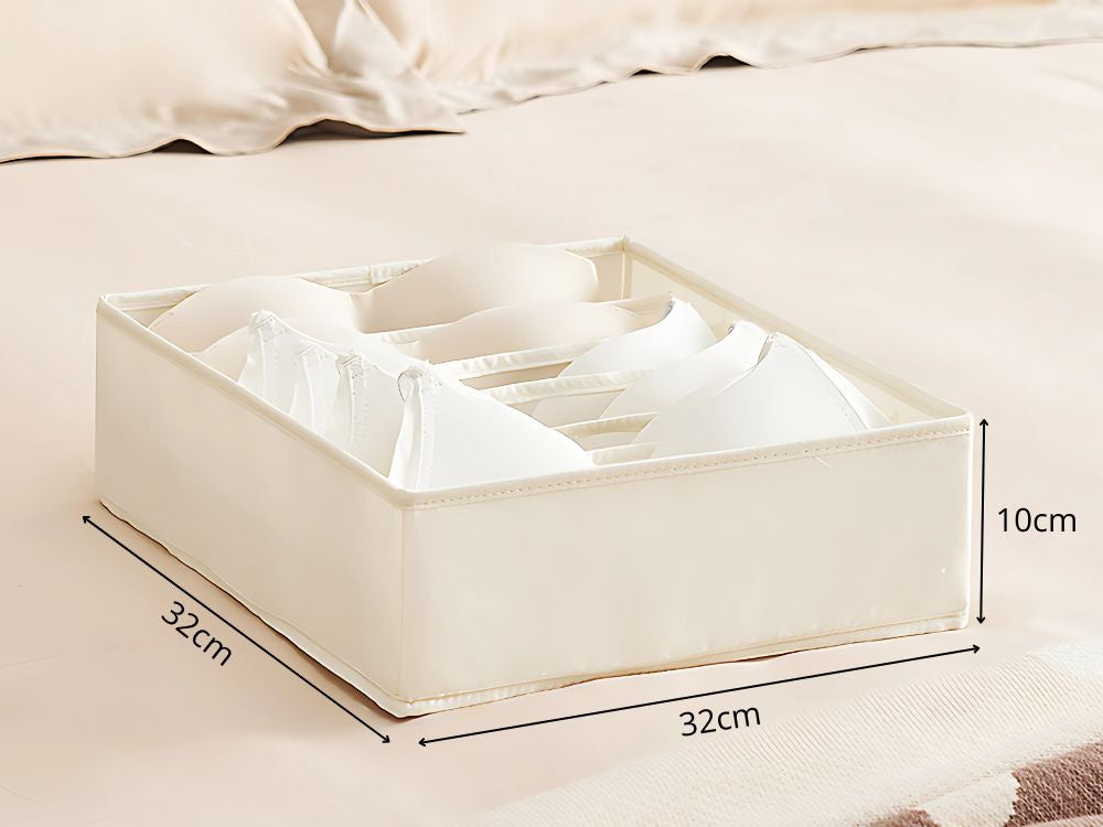 Krūštura organizators 6 nodalījumi skapja atvilktnei, balts