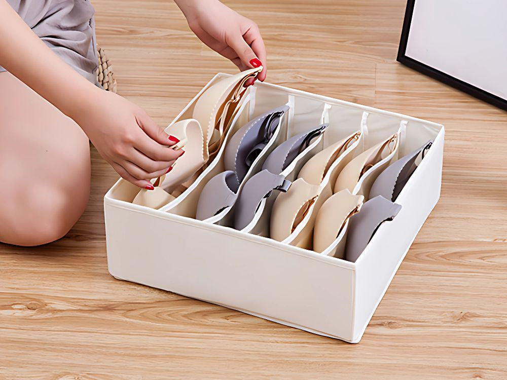 Krūštura organizators 6 nodalījumi skapja atvilktnei, balts