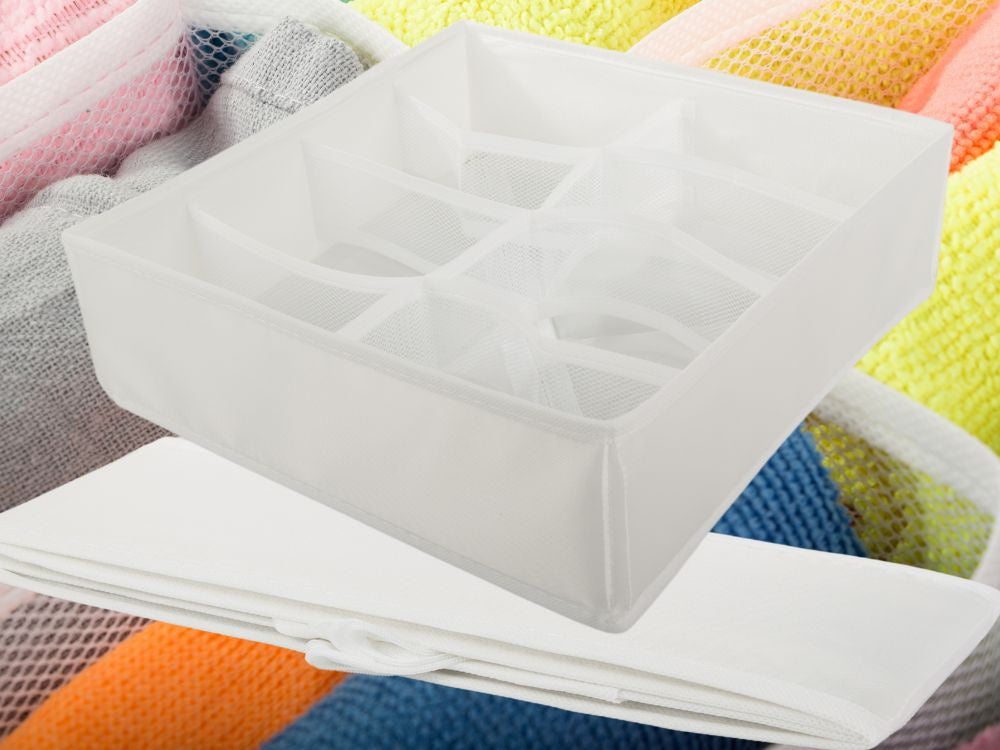 Apakšveļas organizators skapja atvilktnei ar 8 nodalījumiem