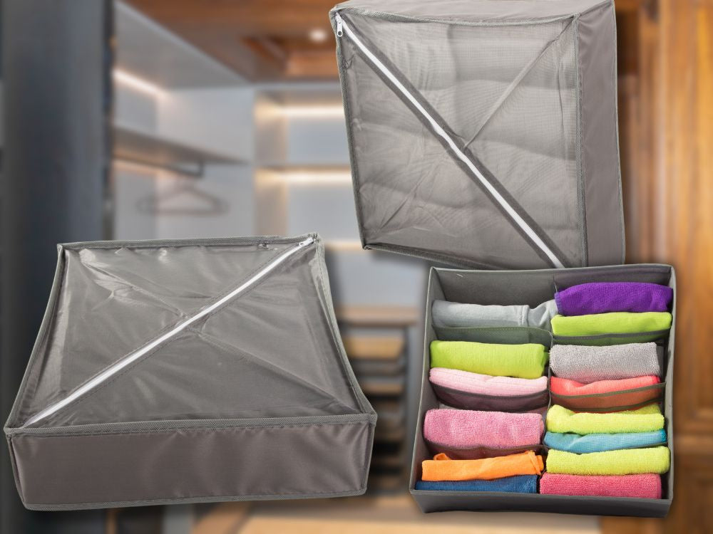 Apakšveļas organizators skapja atvilktnei ar 8 nodalījumiem