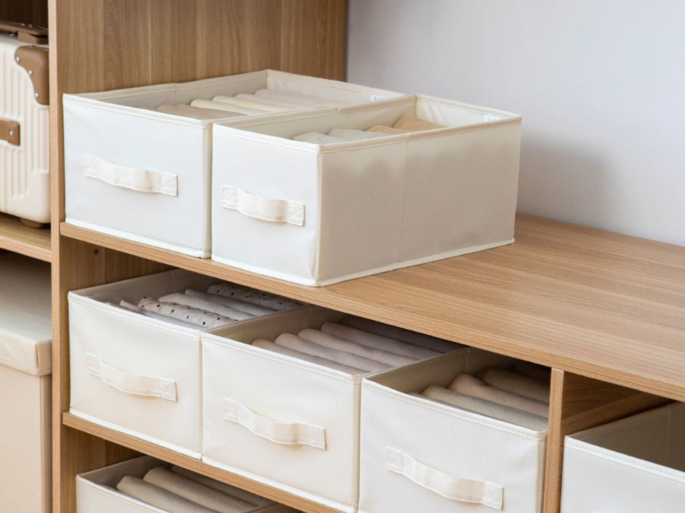 Apģērbu organizators apakšveļa bikses atvilktne skapis zeķes baltas