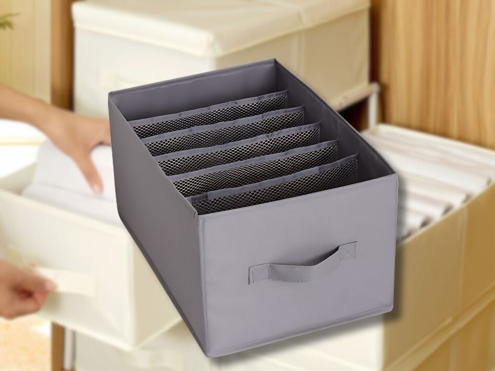 Apģērbu organizators apakšveļa bikses atvilktne skapis zeķes pelēks