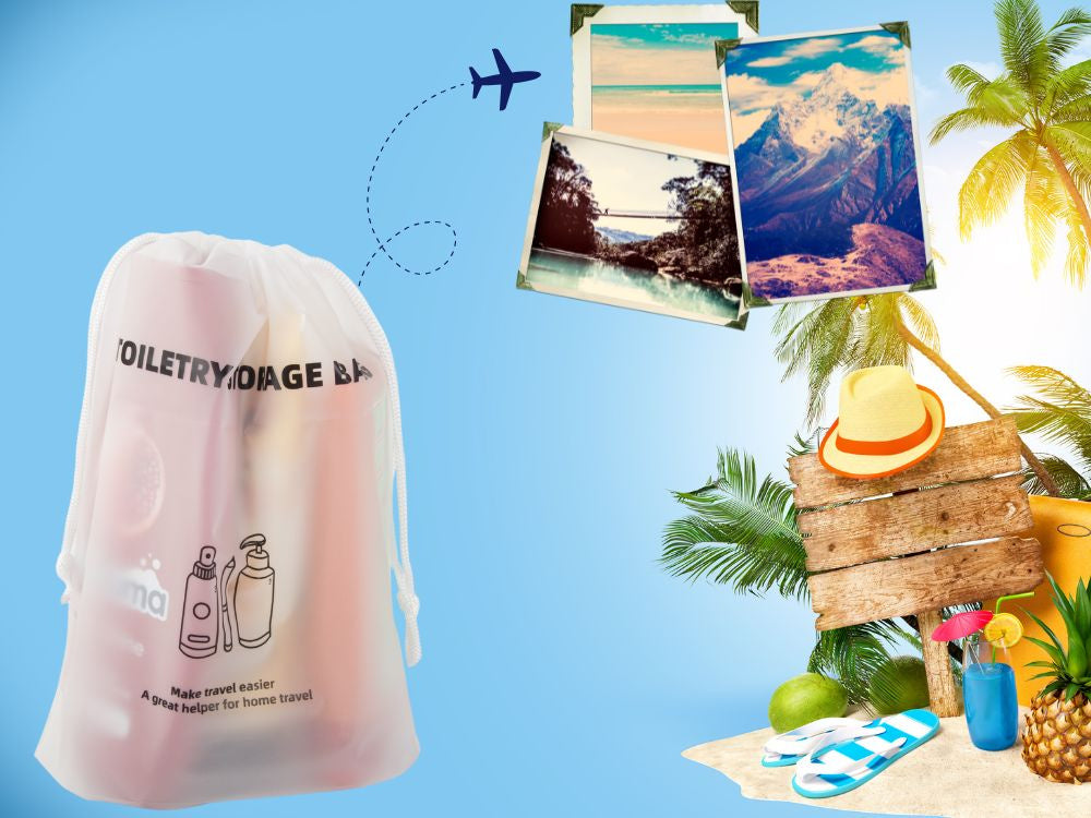 Kosmētikas soma, tualetes piederumi, ceļojumu somas organizators lidmašīnām