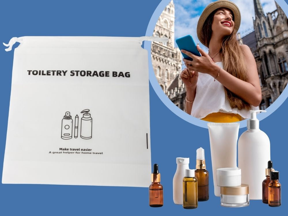 Kosmētikas soma, tualetes piederumi, ceļojumu somas organizators lidmašīnām