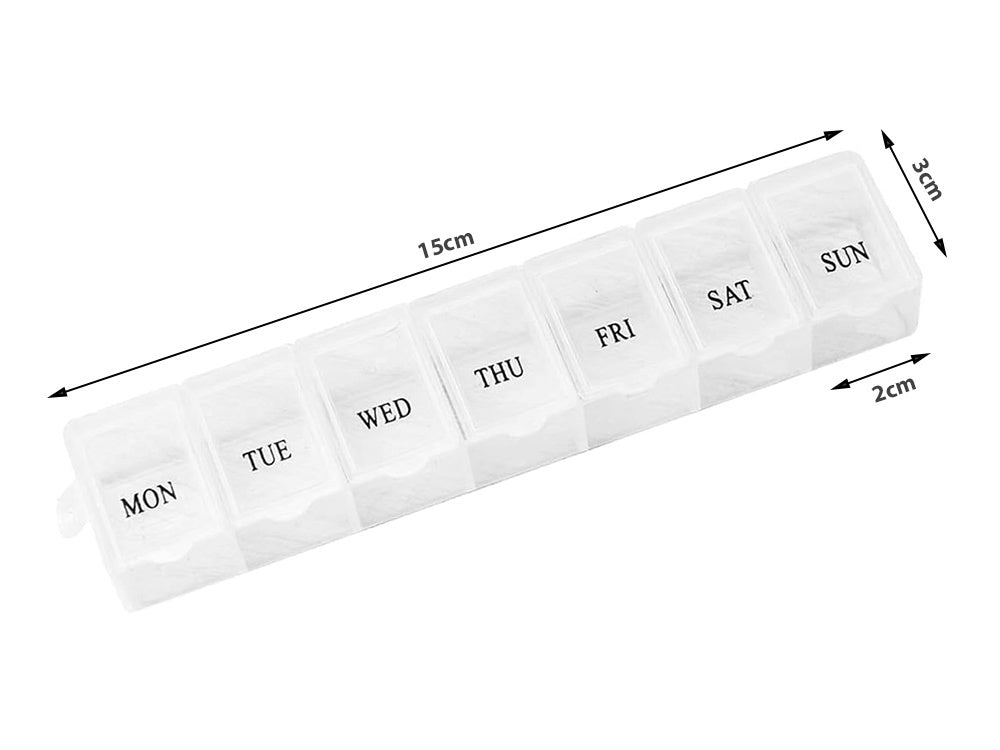 Medikamentu konteiners nedēļas medikamentu kasešu uztura bagātinātāju organizators 7 dienām