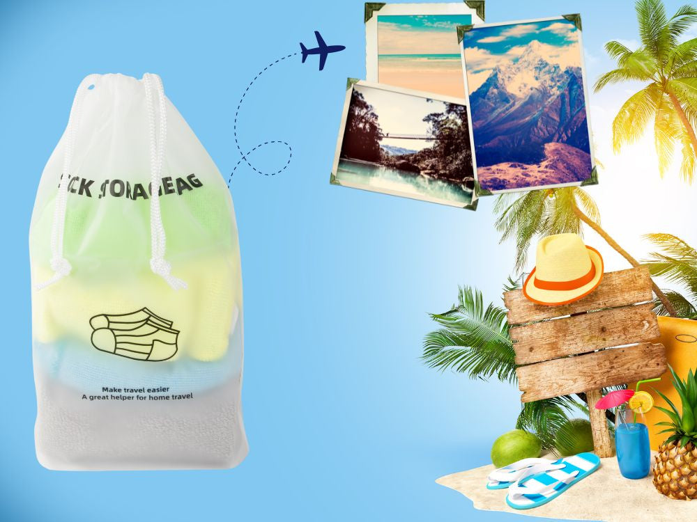 Ceļojumu zeķu soma, lidmašīnas organizators, ūdensizturīgs ceļojumiem