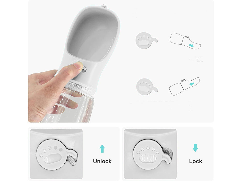 Pārnēsājama suņu pastaigu inde ūdens bļodā 380ml